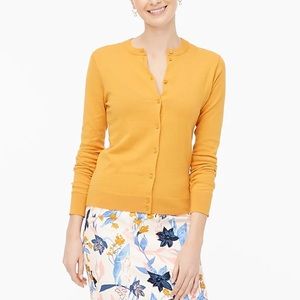 J Crew mustard brown Caryn cardigan